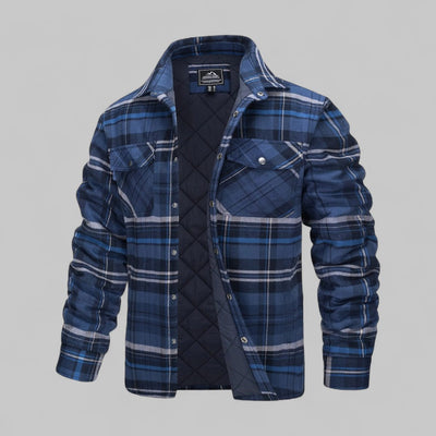 Virginio | Elegante giacca-camicia trapuntata a quadri