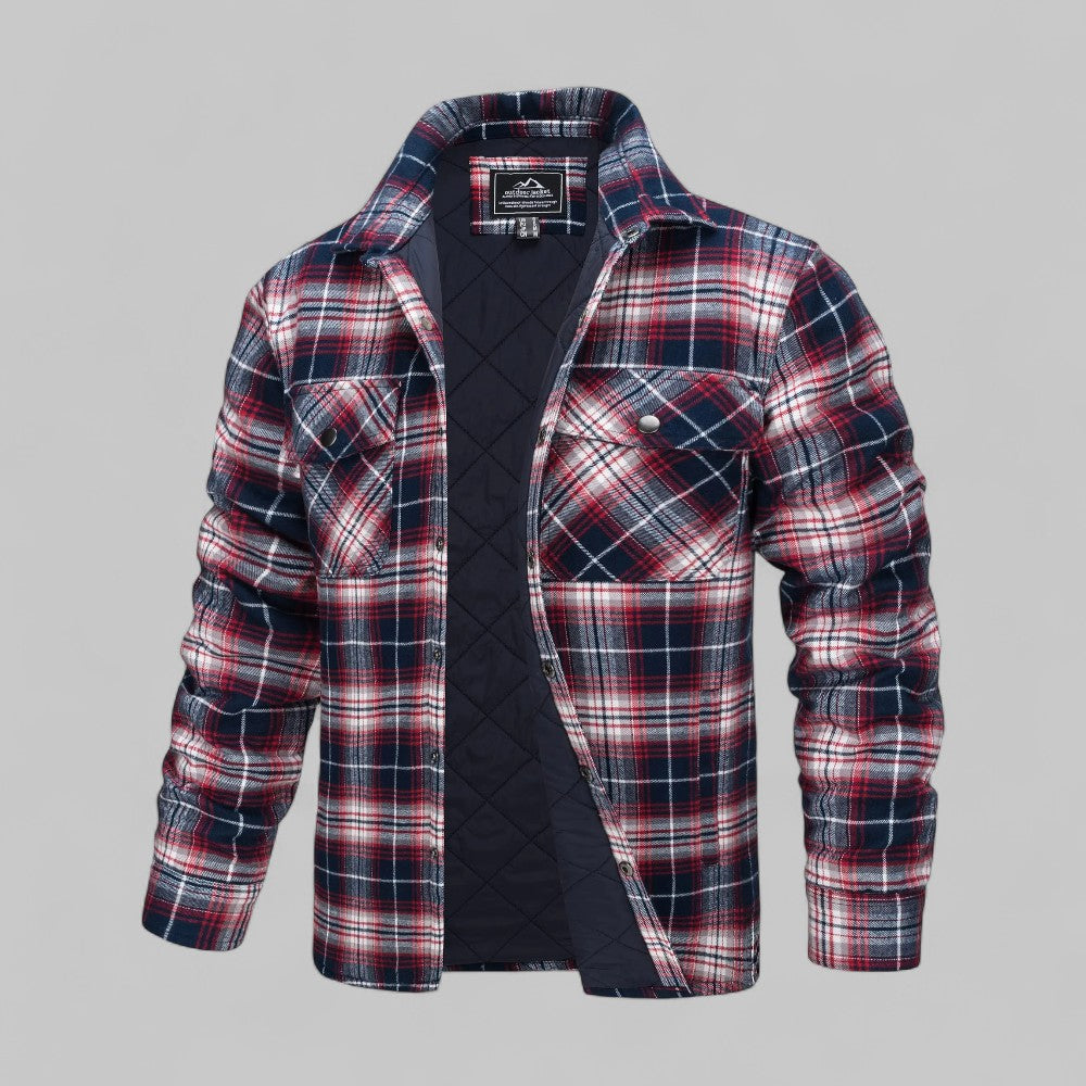 Virginio | Elegante giacca-camicia trapuntata a quadri