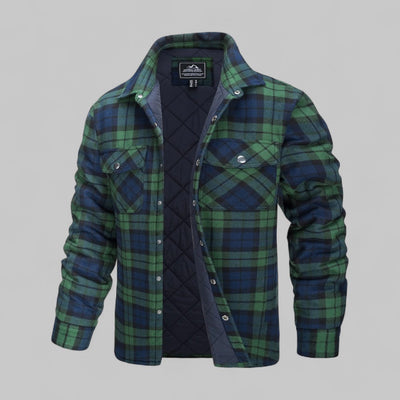 Virginio | Elegante giacca-camicia trapuntata a quadri