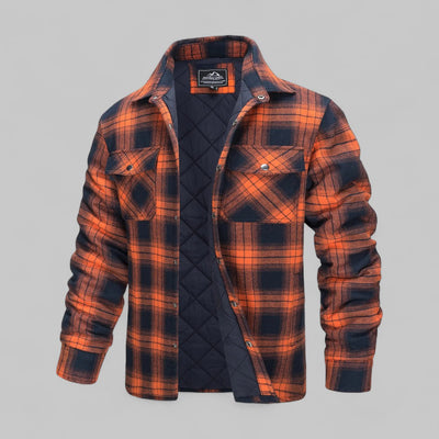 Virginio | Elegante giacca-camicia trapuntata a quadri