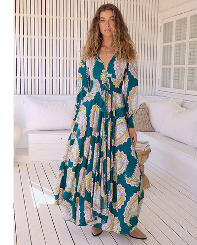 Grace | Abito maxi a manica lunga