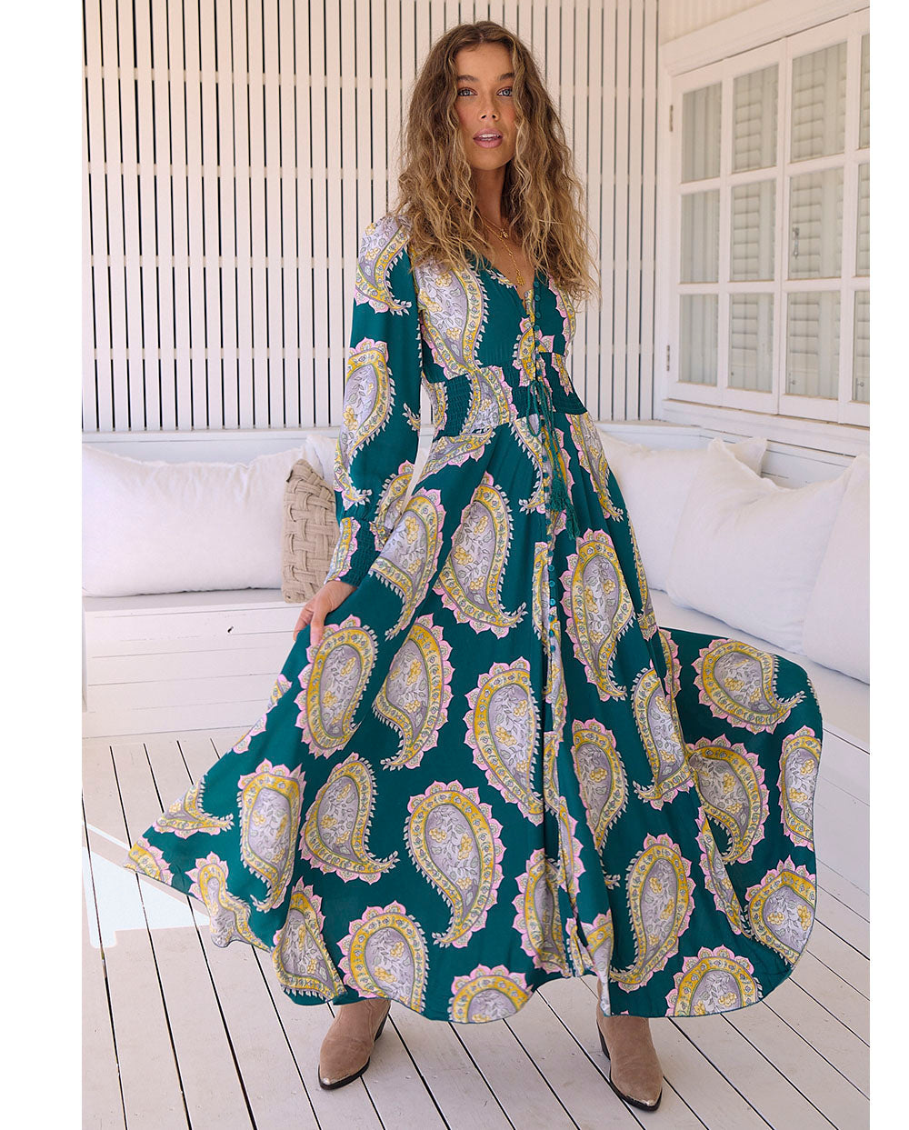 Grace | Abito maxi a manica lunga