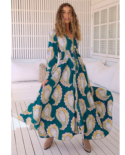 Grace | Abito maxi a manica lunga