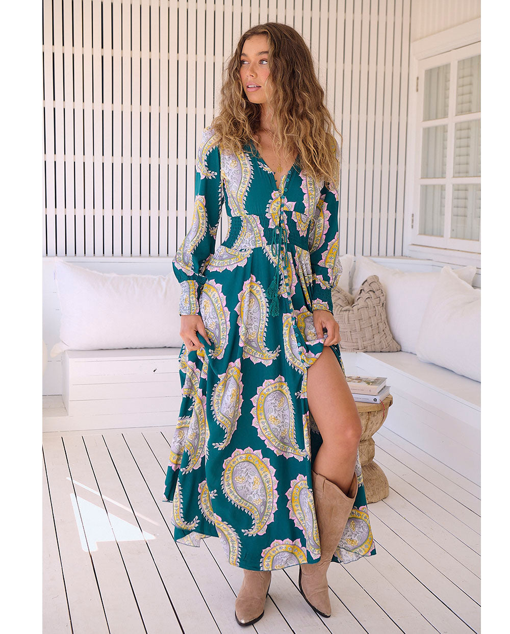 Grace | Abito maxi a manica lunga