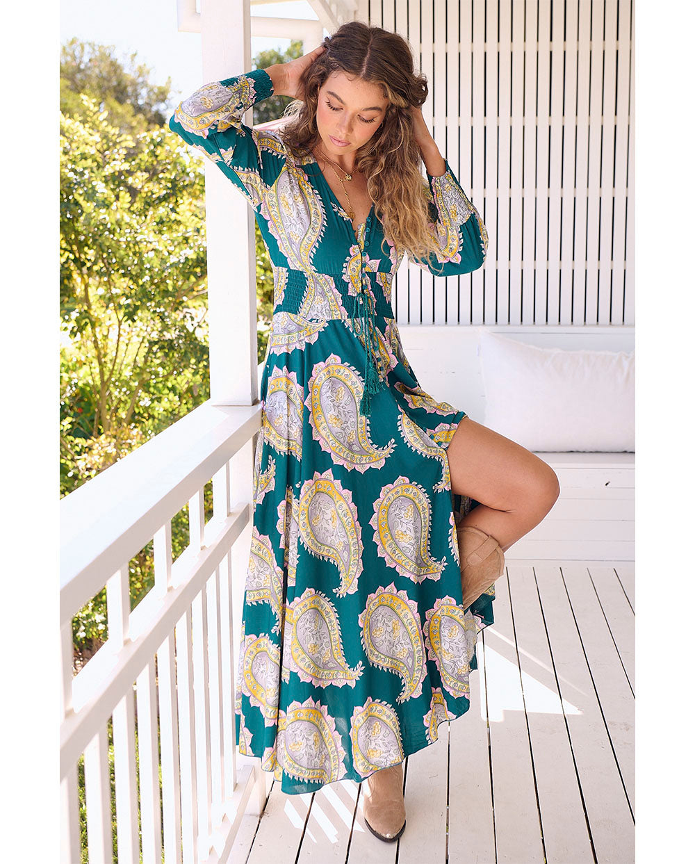 Grace | Abito maxi a manica lunga
