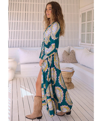 Grace | Abito maxi a manica lunga