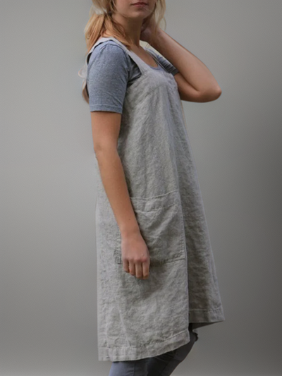 Silvia | Grembiule elegante in cotone con tasche
