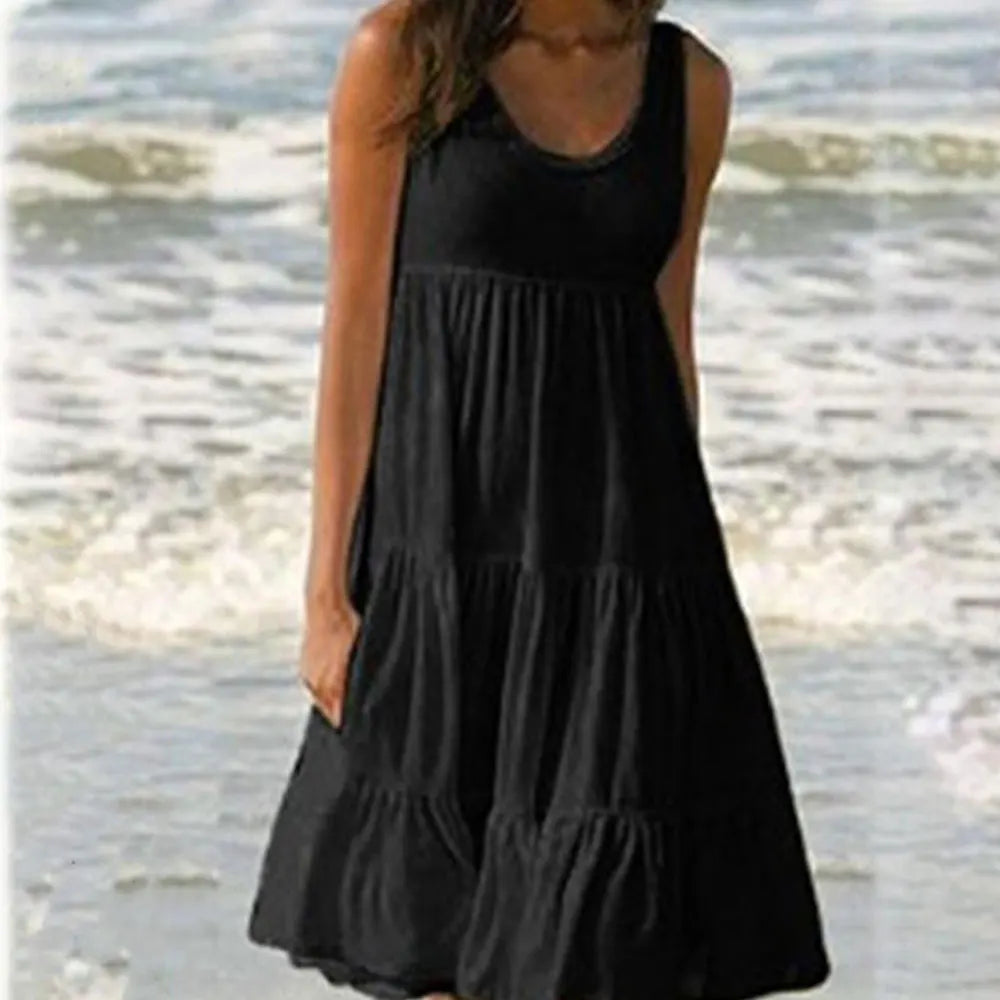 Jocoo | Abito Estivo Boho Donna con Rouches-2