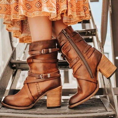 Eleganza Vintage | Stivali Donna alla Caviglia 4
