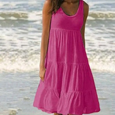 Jocoo | Abito Estivo Boho Donna con Rouches-3