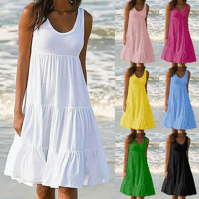 Jocoo | Abito Estivo Boho Donna con Rouches-1