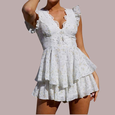 Heidi | Mini-Kleid mit Ösenstickerei