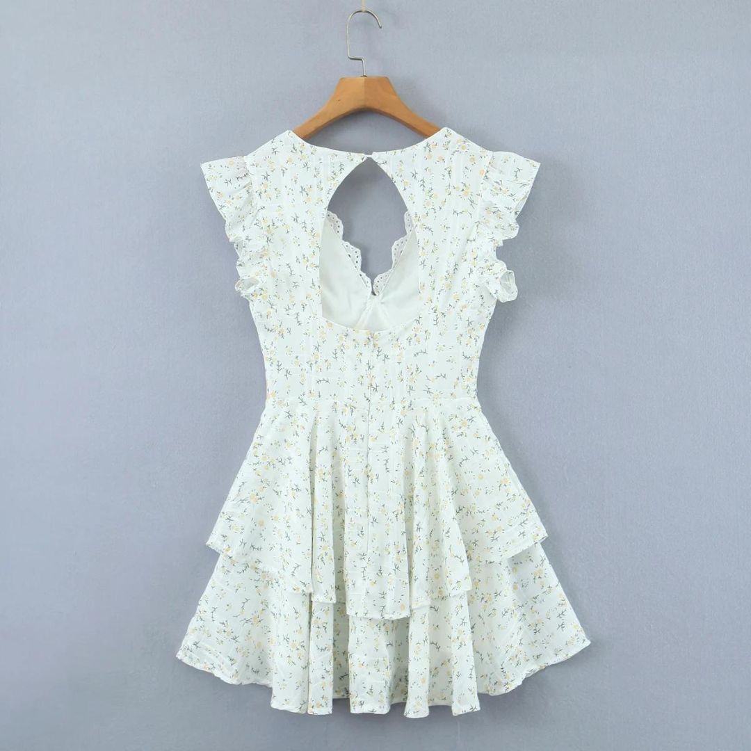 Heidi | Mini-Kleid mit Ösenstickerei