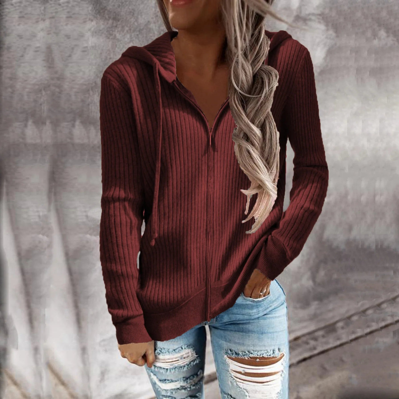 Isabel | Modischer Kapuzenpullover mit Reißverschluss für legere Outfits