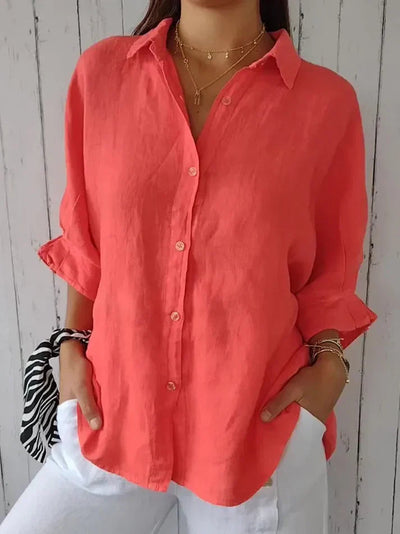 Jennifer | Élégante blouse à manches longues grandes tailles