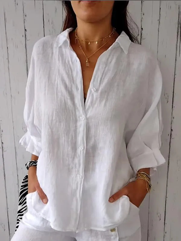 Jennifer | Élégante blouse à manches longues grandes tailles