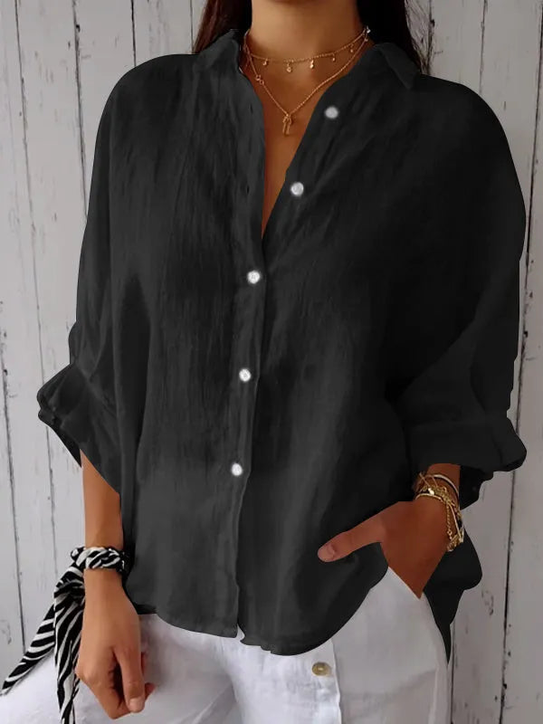 Jennifer | Élégante blouse à manches longues grandes tailles