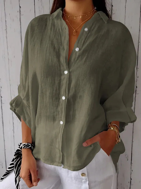 Jennifer | Élégante blouse à manches longues grandes tailles