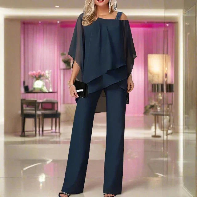 Jennifer | Elegante completo in chiffon