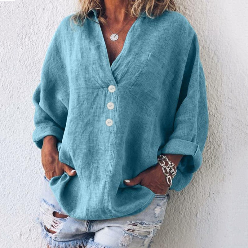 Jennifer | Elegant and refined blouse with puff sleeves