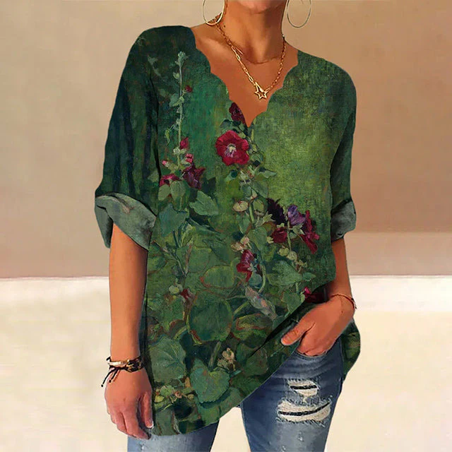 Jessica | Elegante sommerliche Blumenbluse