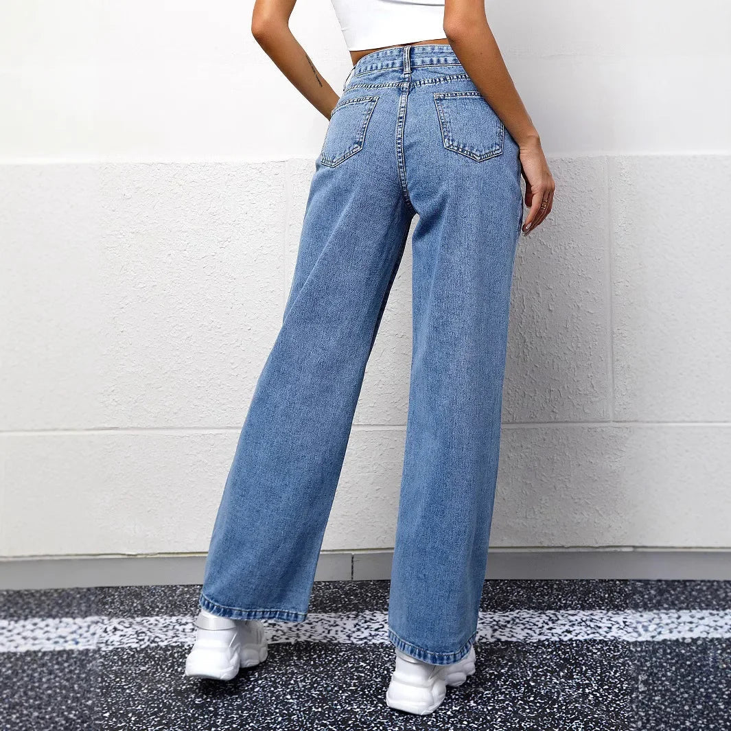 Jessica | Jeans casual a vita alta modello mom