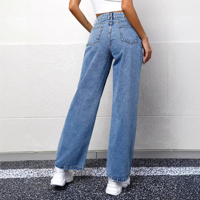 Jessica | Jeans casual a vita alta modello mom
