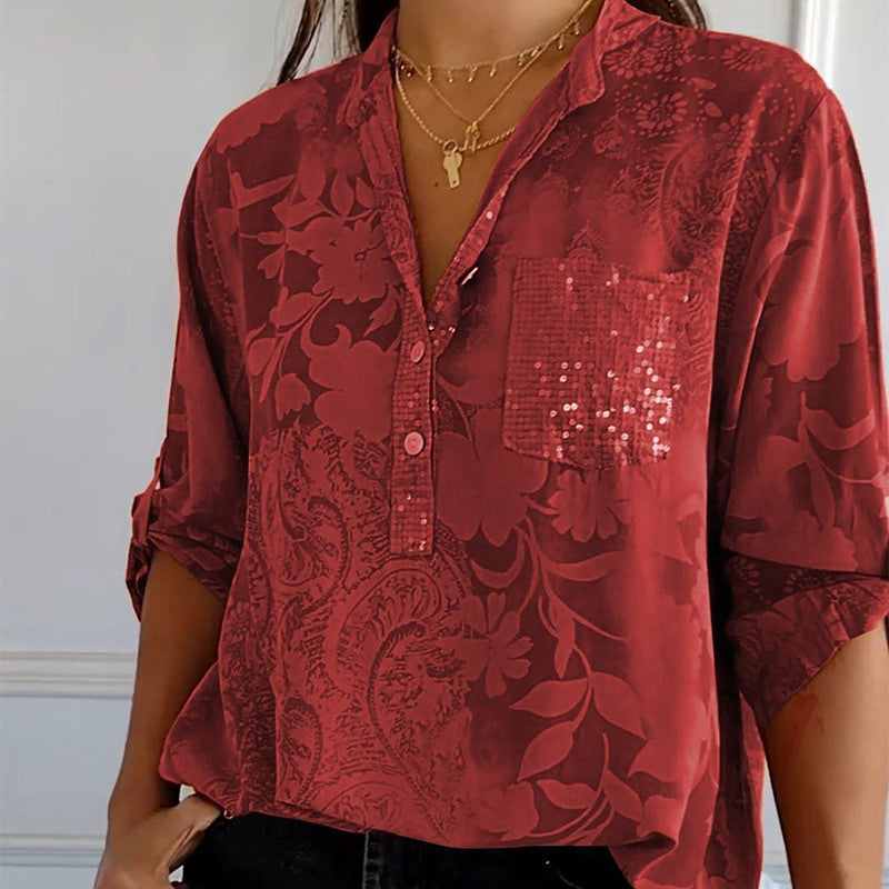 Jessika | Elegant summer top with V-neckline
