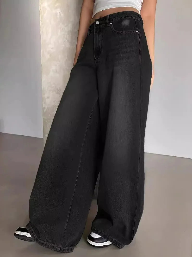Jessika | Jeans larghi e larghi con vita media