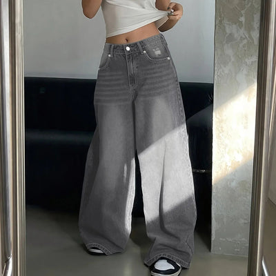 Jessika | Jeans larghi e larghi con vita media