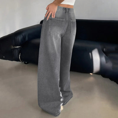 Jessika | Jeans larghi e larghi con vita media