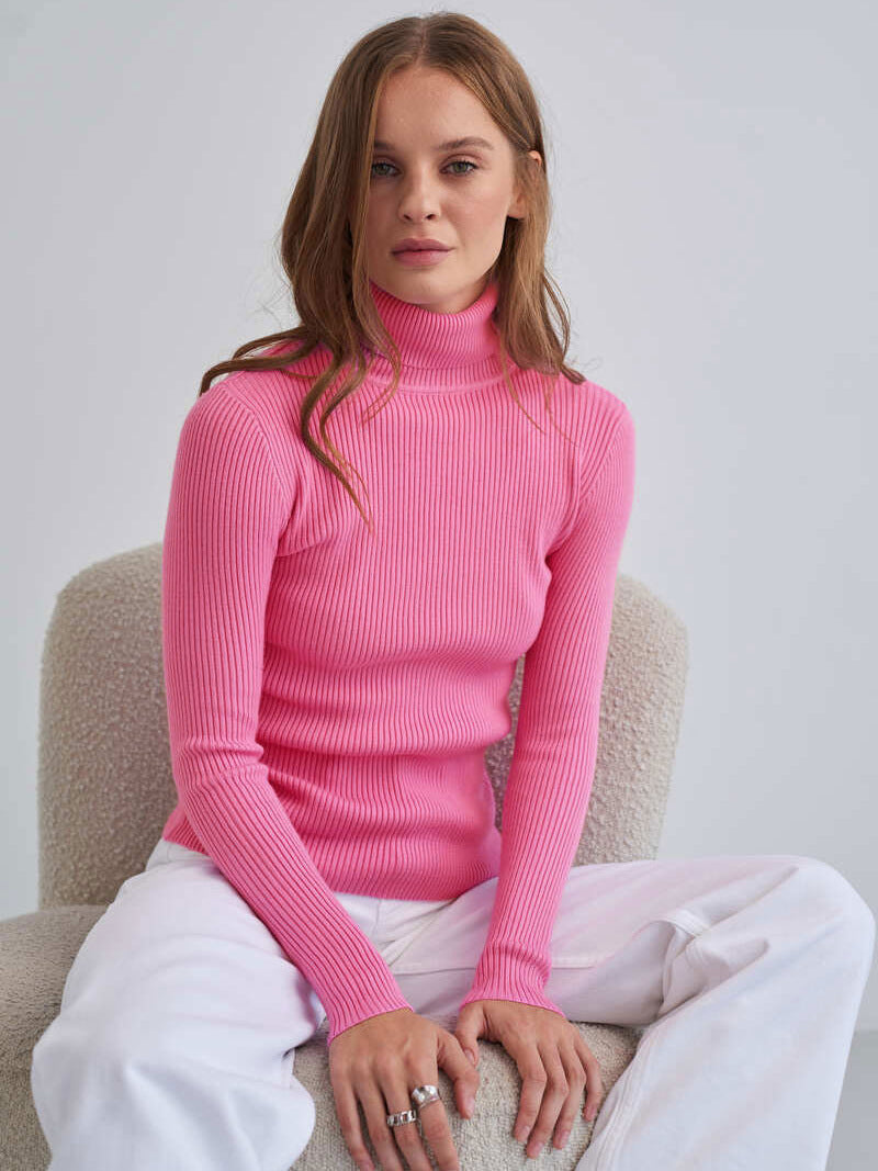 Jessika | Maglione classico a collo alto in cotone