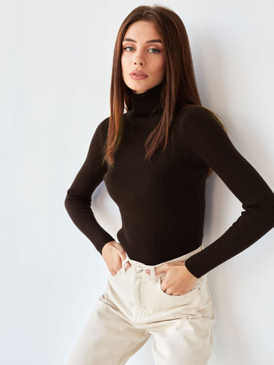 Jessika | Maglione classico a collo alto in cotone