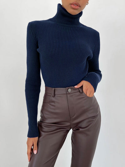 Jessika | Maglione classico a collo alto in cotone