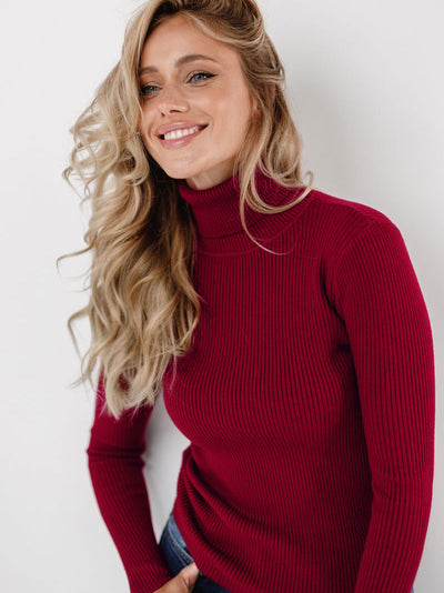 Jessika | Maglione classico a collo alto in cotone