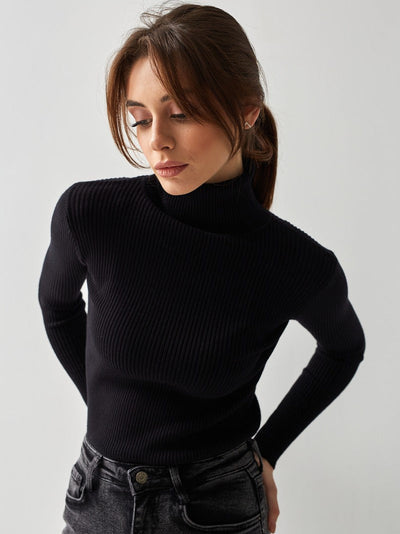Jessika | Maglione classico a collo alto in cotone