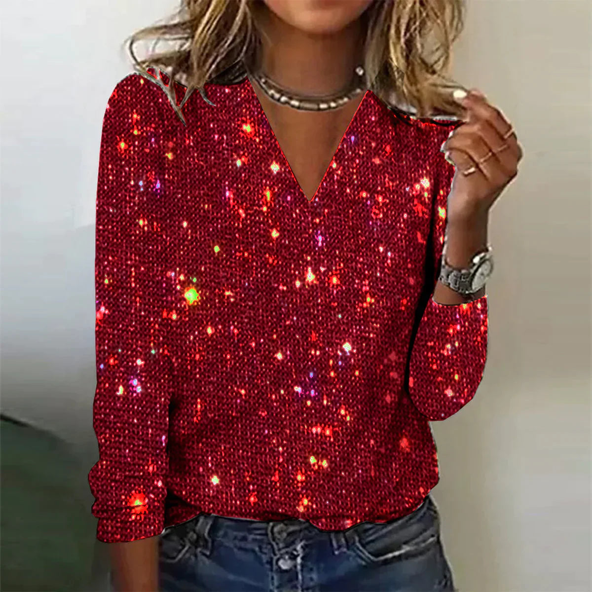 Julia | Eleganter Pullover mit V-Ausschnitt