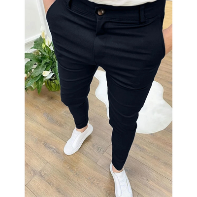 Variant image for Elegante | Pantaloni da Business Uomo Classici in Tessuto Elastico-36