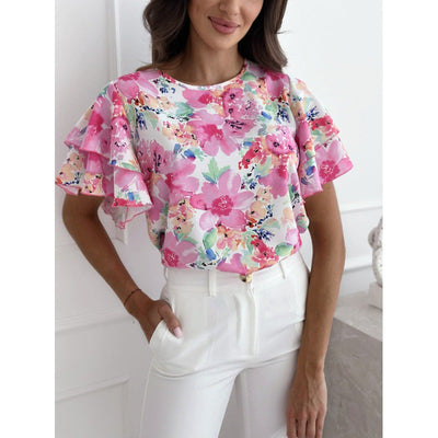 Karin | Blusa traspirante con motivo floreale