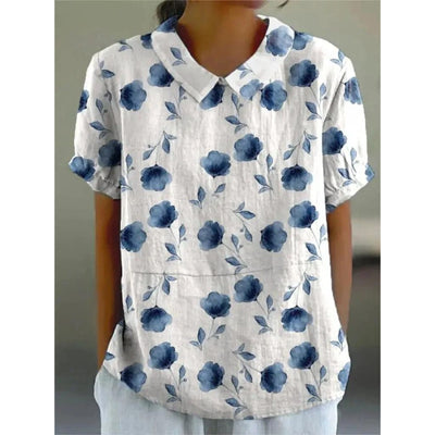 Katharina | Blusa in misto cotone con motivo floreale