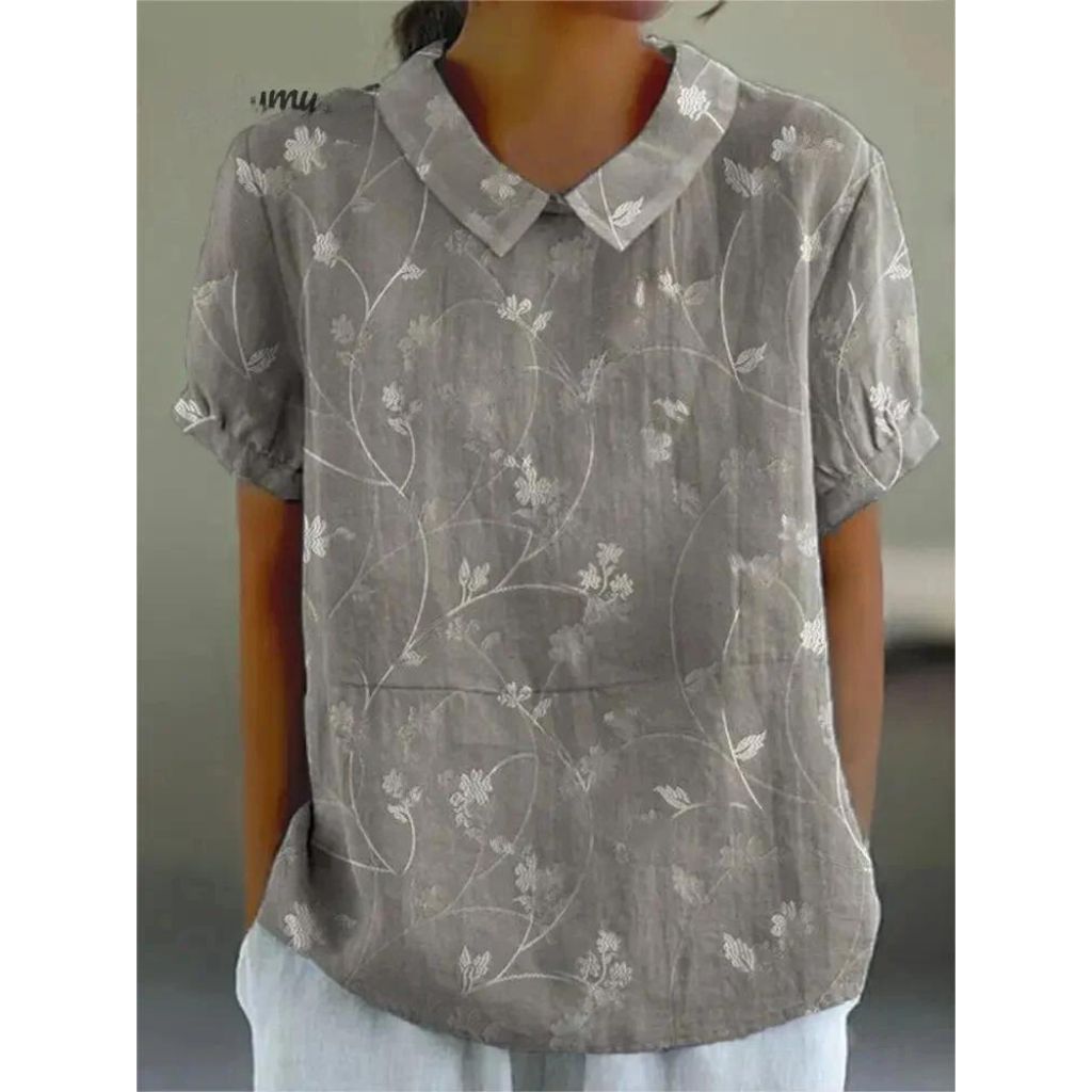 Katharina | Blusa in misto cotone con motivo floreale