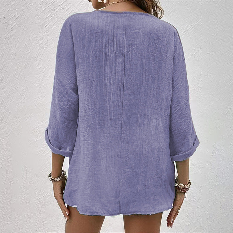 Katharina | T-shirt décontracté ample avec col en V