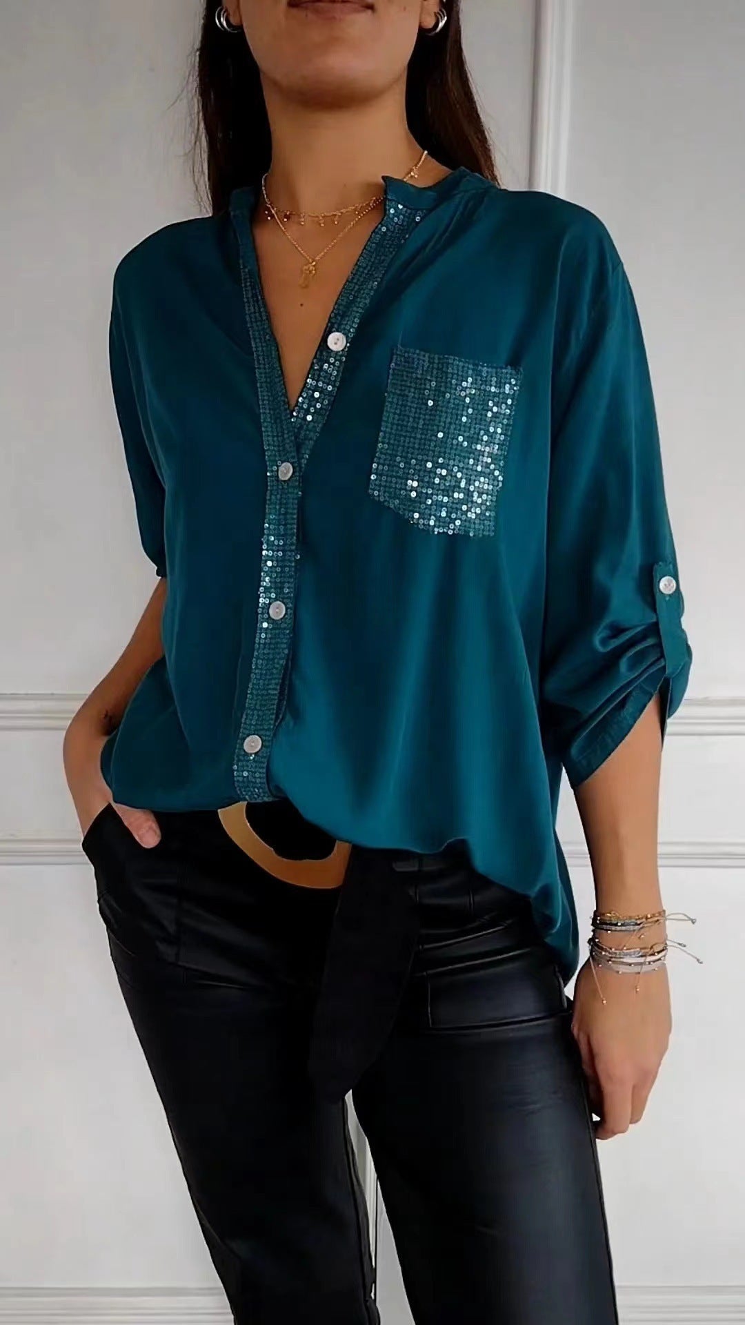 Kathrin | Women's sequin blouse