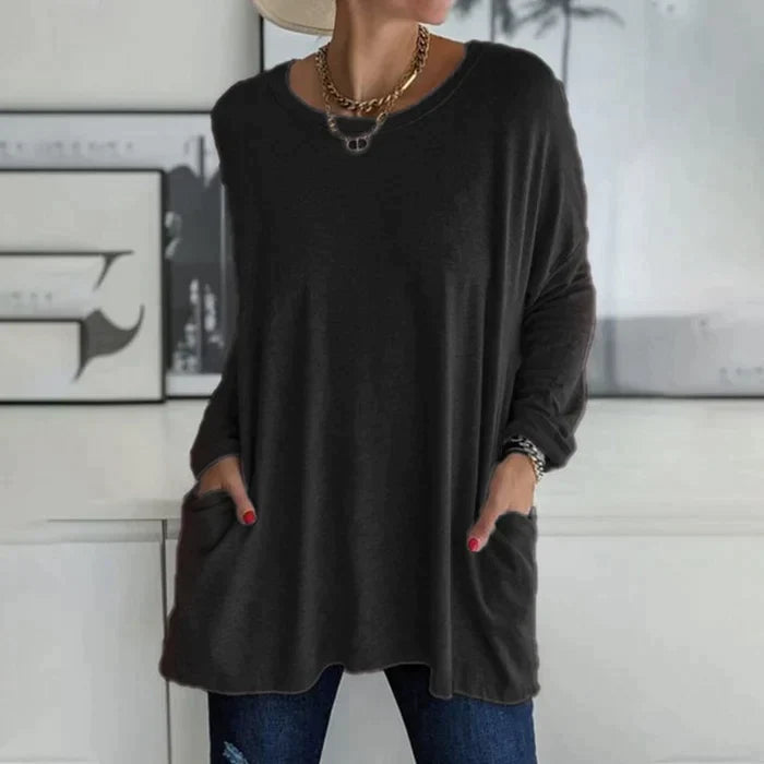 Katrin | Tunic with front pocket blouse