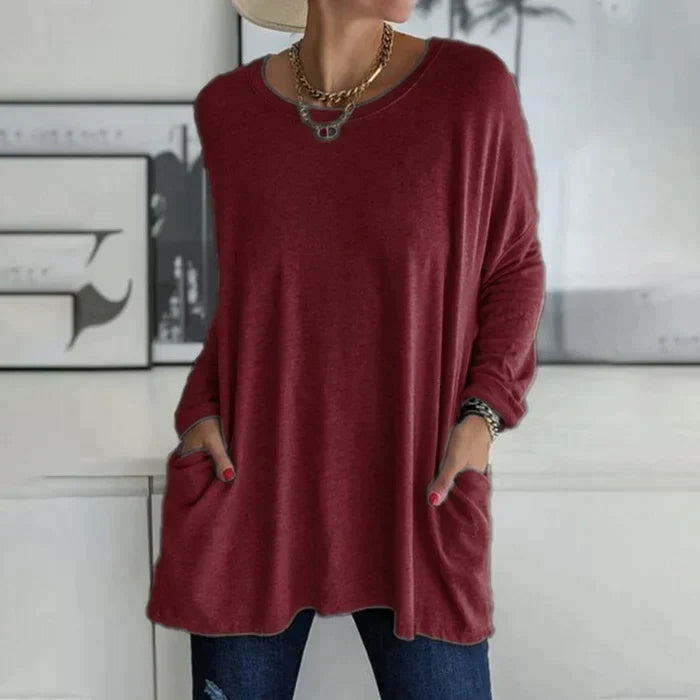 Katrin | Tunic with front pocket blouse