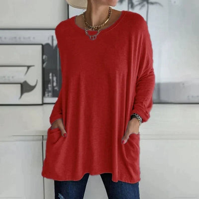 Katrin | Tunic with front pocket blouse