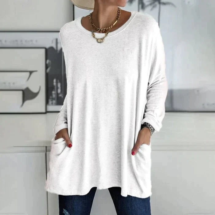 Katrin | Tunic with front pocket blouse