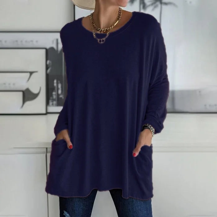 Katrin | Tunic with front pocket blouse
