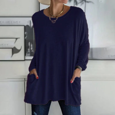 Katrin | Tunic with front pocket blouse