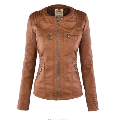 Liliana | Giacca in pelle con cappuccio
